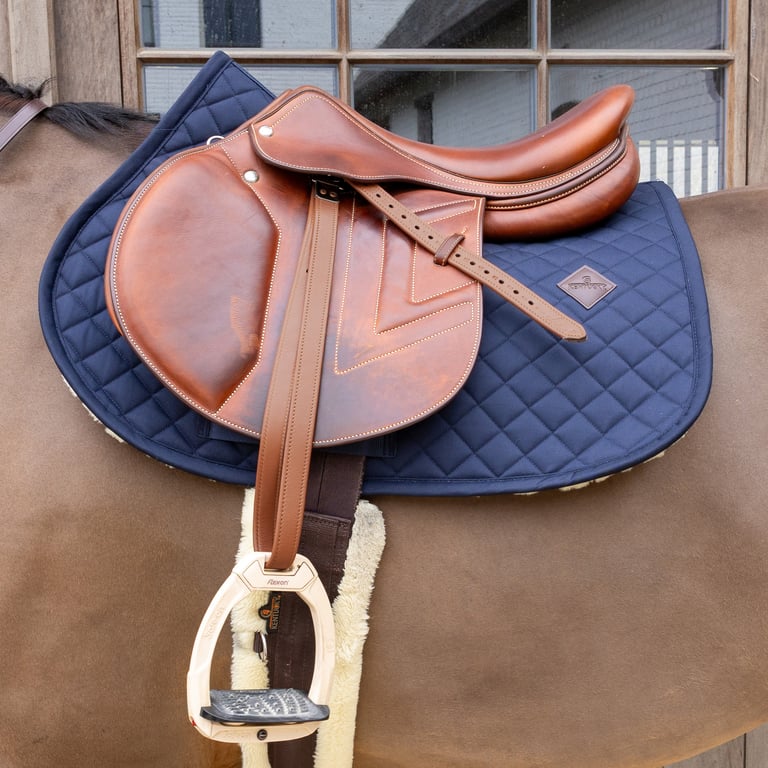 Kentucky Horsewear Sheepskin Diamond Saddle Pad - Jumping