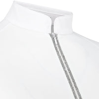Kentucky Horsewear Show Shirt Women Classic With Gliiter Zipper Short Sleeve