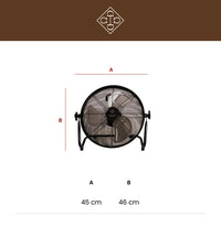 Wireless Fan With Battery And Charger 46Cm Black