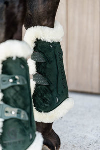 Kentucky Horsewear Vegan Sheepskin Tendon Boots Bamboo Elastic Velvet