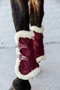 Kentucky Horsewear Vegan Sheepskin Tendon Boots Bamboo Elastic Velvet
