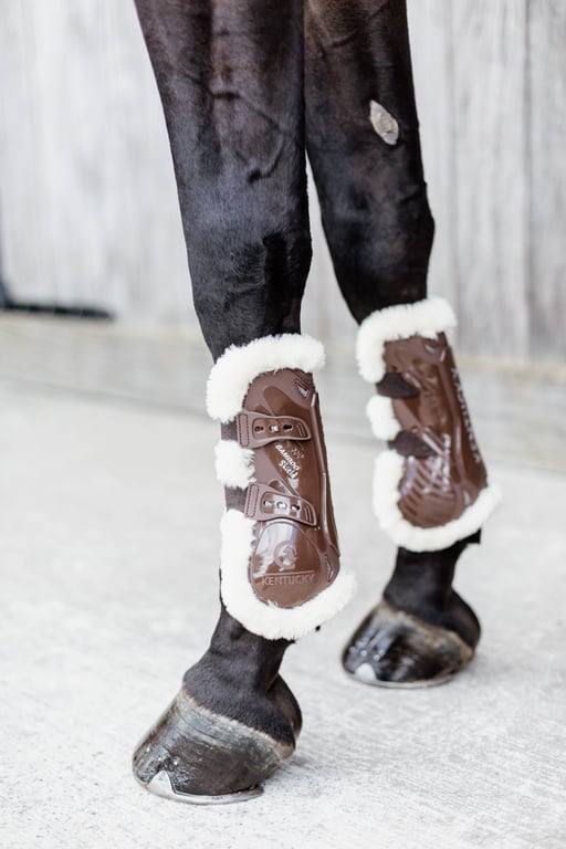 Kentucky Horsewear Vegan Sheepskin Tendon Boots bamboo