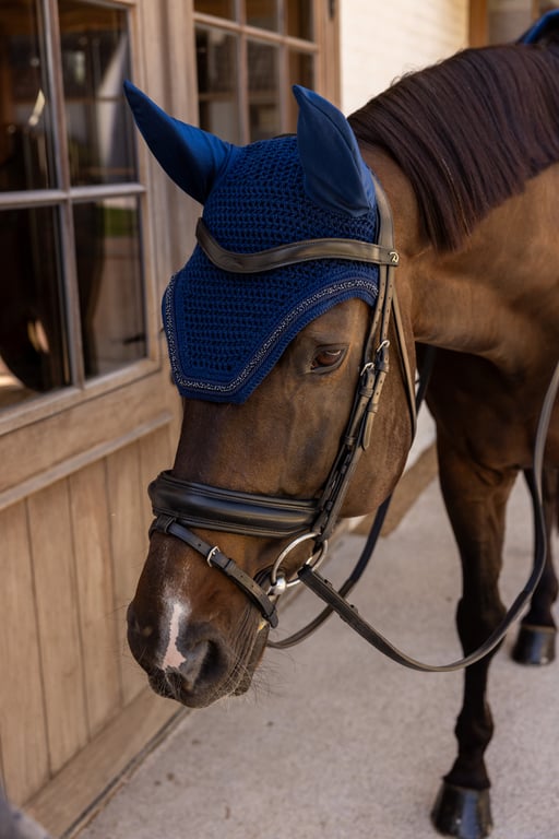Kentucky Horsewear Fly Veil Wellington Velvet Mini Pearls
