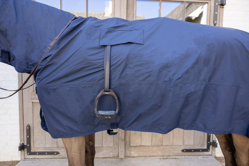 Kentucky Horsewear Horse raincoat Hurricane with stirrup holes