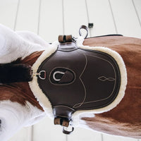 Sheepskin Short Stud Girth Brown 55 Cm