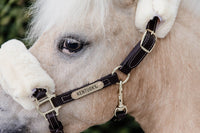 Kentucky Horsewear Brown Leather Sheepskin Pony Headcollar