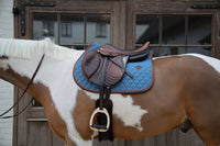 Kentucky Horsewear Saddle Pad Onion Quilt Leather Neon - jumping & dressage available