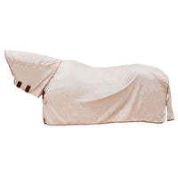 Mesh fly rug comfort classic with neck & belly cover beige/bordeaux 125-5'9