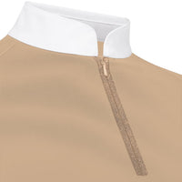 Kentucky Horsewear Show Shirt Women Classic With Gliiter Zipper Short Sleeve