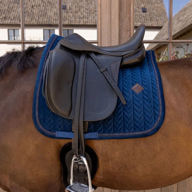 Kentucky Horsewear Saddle Pad velvet mini pearls dressage