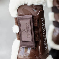Vegan Sheepskin Tendon Boots Velcro M