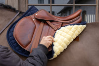Kentucky Horsewear Sheepskin Diamond Saddle Pad - Jumping