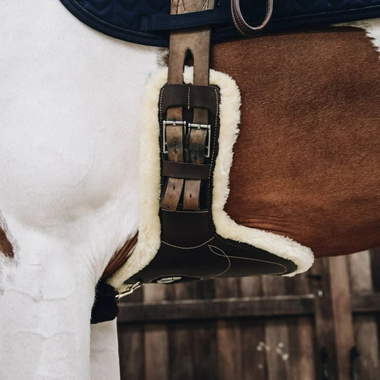Sheepskin Short Stud Girth Brown 55 Cm