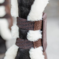 Vegan Sheepskin Tendon Boots Velcro M