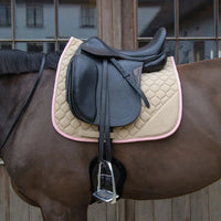 Saddle Pad softshell onion quilt dressage -beige