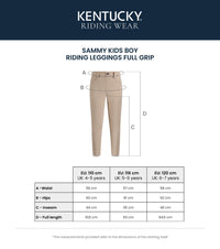 Kentucky Horsewear Sammy Kids Boy Riding Leggings Full Grip
